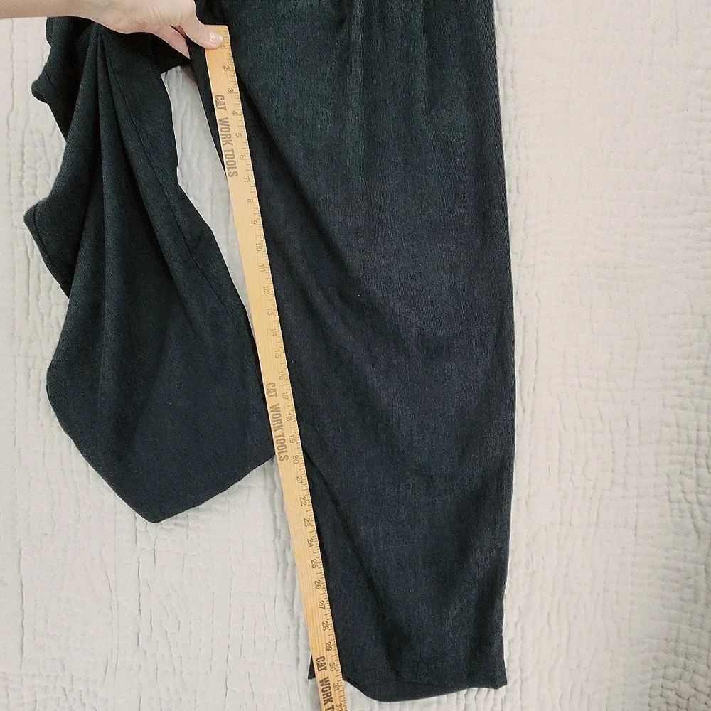 JUNY Wide Leg Baggy Corduroy Pant M 32x31 Men Black Pleated Velour Relaxed Retro